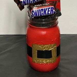 Santa belt Mason jar basket